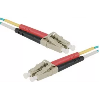 EXERTIS CONNECT HD OM3 LC Duplex Glasfaser-Patchkabel, 50/125 µm, Aqua, 0,5 m 392720