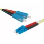 EXERTIS CONNECT Glasfaser-Patchkabel Eco OS2 SC Duplex auf LC Duplex 3m Gelb 392863
