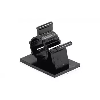 EXERTIS CONNECT Kabelhalter, Kabelbefestigungsclip, selbstklebend, 100er-Pack 14,7 mm bis 19,1 mm (629031)
