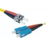 Exertis Connect ST/UPC auf SC/UPC Single-Mode Duplex OS2 Glasfaser-Patchkabel, 3m, Gelb 392883