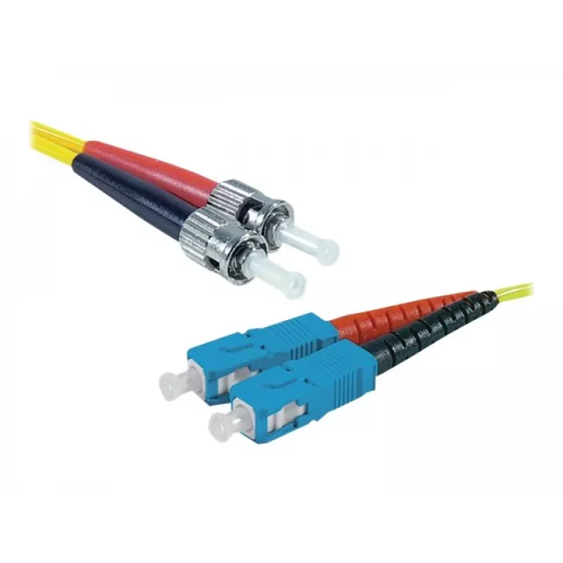 Exertis Connect ST/UPC auf SC/UPC Single-Mode Duplex OS2 Glasfaser-Patchkabel, 3m, Gelb 392883