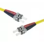 EXERTIS CONNECT Glasfaser-Patchkabel Eco, OS2 Singlemode, Duplex ST/UPC auf ST/UPC, Gelb, 1,0 m 392891
