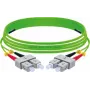 EXERTIS CONNECT OM5 SC Duplex auf SC Duplex UPC LWL-Patchkabel, 50/125 µm, Limettengrün, 5 m 392904