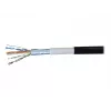 EXERTIS CONNECT Cat6 F/UTP wasserdichtes Outdoor-Patchkabel, 2m, Schwarz 845040