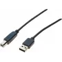 Exertis Connect USB 2.0 Kabel USB-A Stecker auf USB-B Stecker 1,0m Grau 532407
