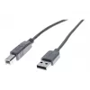 Exertis Connect USB 2.0 Kabel USB-A Stecker auf USB-B Stecker 1,0m Grau 532407