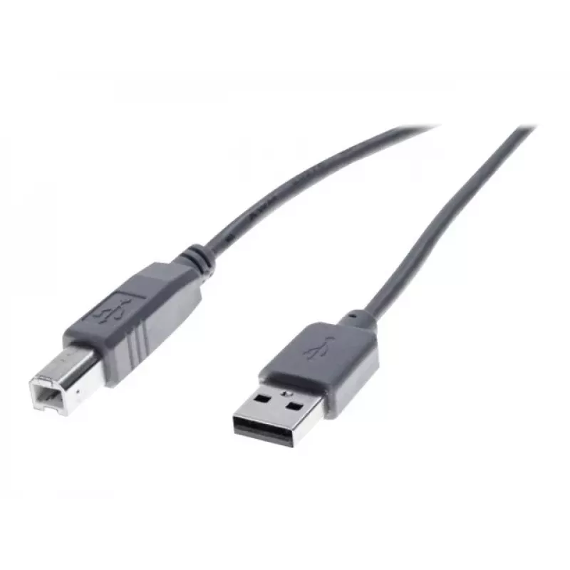 Exertis Connect USB 2.0 Kabel USB-A Stecker auf USB-B Stecker 1,0m Grau 532407