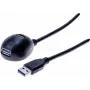 Exertis Connect USB-Cradle Verlängerungskabel, USB-A Stecker auf USB-A Buchse, 1,5 m, Schwarz 532533
