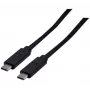EXERTIS CONNECT USB 3.2 Gen 2x2 Kabel 20 Gbps / 240W USB-C zu USB-C, Schwarz, 1,0 m (532649)