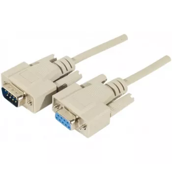EXERTIS CONNECT D-Sub 9-Pin Serielles Verlängerungskabel, Stecker auf Buchse, 10 m, Schwarz 580261