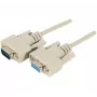 EXERTIS CONNECT D-Sub 9-Pin Serielles Verlängerungskabel, Stecker auf Buchse, 10 m, Schwarz 580261