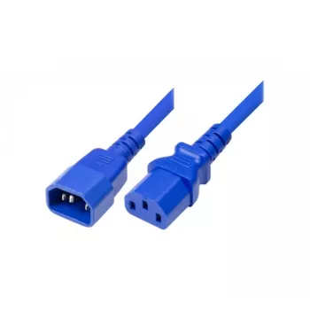 Exertis Connect IEC-Netzkabel C14 auf C13, Blau, 5,0 m 808047