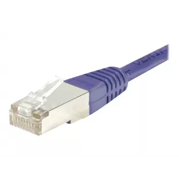 EXERTIS CONNECT Cat.6 F/UTP Patchkabel, 30m, Violett, Schlanke Snagless-Knickschutztüllen, RJ45 853348