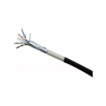 EXERTIS CONNECT Cat.6 F/UTP wasserfestes Outdoor-Patchkabel, 30 m, Schwarz 845048