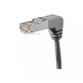 EXERTIS CONNECT Cat.6A S/FTP Patchkabel, 1m, Grau, Beide Anschlüsse nach unten abgewinkelt 854288
