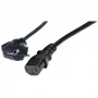 Exertis Connect gewinkeltes Schuko-auf-IEC-C13-Stromkabel, 1 m, Schwarz 808008