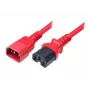 Exertis Connect IEC C14 auf C15 Netzkabel, Rot, 1,8 m 808364