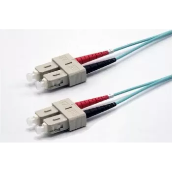 Ekivalan OM3 Duplex LWL Patchkabel SC/SC, 50/125 µm, Aqua, 2,0 m COZOM3DCDC2SA0020A