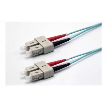 Ekivalan OM3 Duplex LWL Patchkabel SC/SC, 50/125 µm, Aqua, 2,0 m COZOM3DCDC2SA0020A
