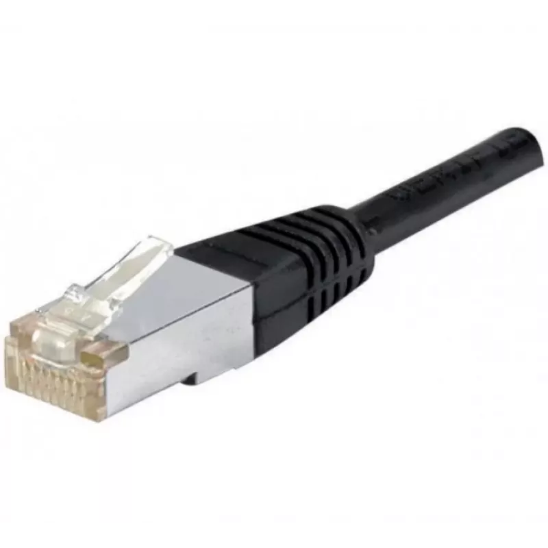 Exertis Connect 845038 Cat.6 F/UTP wasserfestes Patchkabel, 0,5 m, Schwarz, schlanker Knickschutz