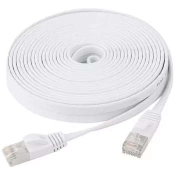 EXERTIS CONNECT Cat6 U/FTP Flach-Patchkabel, 0,5 m, Weiß 845055
