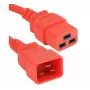 Exertis Connect 2m rotes IEC C20 auf C19 Stromverlängerungskabel 16A 250V 640056