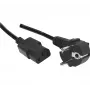 Exertis Connect 3m gewinkeltes Schuko-auf-C13-Netzkabel, halogenfrei, schwarz 807951