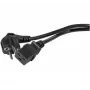 EXERTIS CONNECT 16 A gewinkeltes Schuko-auf-gerades C19-Stromkabel, 3 m, Schwarz 808018
