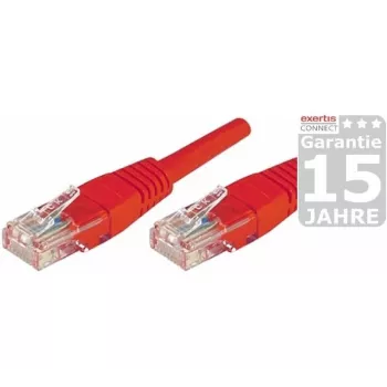 EXERTIS CONNECT Cat.5e U/UTP Patchkabel, Rot, 5,0 m, Slim Snagless Boot 853946