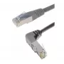 Exertis Connect Cat. 6A S/FTP Patchkabel, gewinkelt auf gerade, grau, 2 m 854304