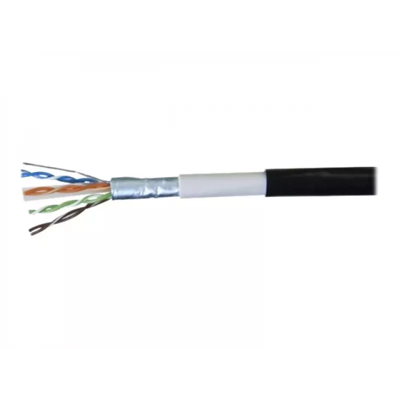 EXERTIS CONNECT Outdoor Patchkabel F/UTP CAT.6 wasserdicht Schwarz 10m 845044