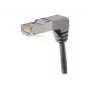 EXERTIS CONNECT Cat.6A S/FTP Patchkabel, abgewinkelt nach unten, grau, 0,3 m 854286