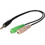 Exertis Connect CTIA Headset-Adapter - 3,5mm TRRS auf Dual TRS (Kopfhörer-/Mikrofon-Splitter) 721135