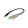 Exertis Connect CTIA Headset-Adapter - 3,5mm TRRS auf Dual TRS (Kopfhörer-/Mikrofon-Splitter) 721135