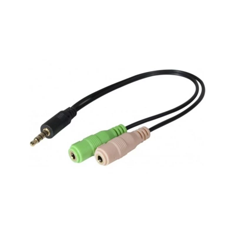 Exertis Connect CTIA Headset-Adapter - 3,5mm TRRS auf Dual TRS (Kopfhörer-/Mikrofon-Splitter) 721135