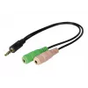 Exertis Connect CTIA Headset-Adapter - 3,5mm TRRS auf Dual TRS (Kopfhörer-/Mikrofon-Splitter) 721135