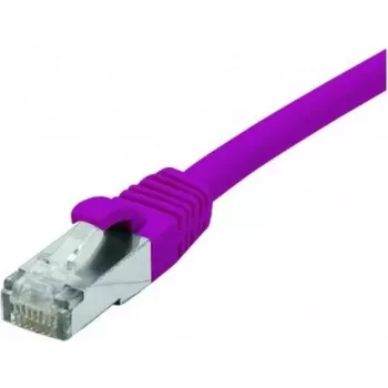 EXERTIS CONNECT Cat. 6 F/UTP Kupfer PoE Halogenfreies violettes 0,3m Patchkabel mit Snagless Boot 854409