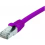 EXERTIS CONNECT Cat. 6 F/UTP Kupfer PoE Halogenfreies violettes 0,3m Patchkabel mit Snagless Boot 854409