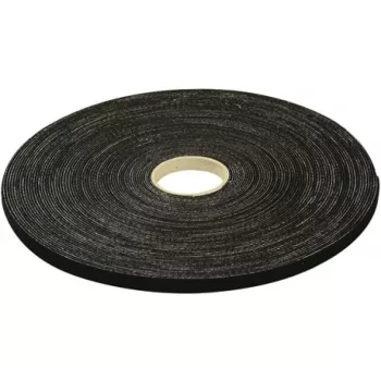 EXERTIS CONNECT Klettband Montageband, 15 mm x 10 m, Schwarz, für kabel freundliche Installation von Netzwerk- und Datenkabeln 629445