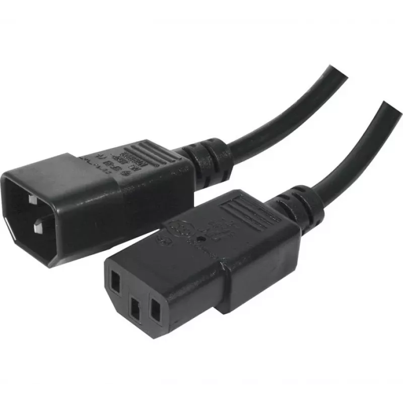 EXERTIS CONNECT Kaltgeräte-Verlängerungskabel IEC C13 Schwarz 7,5m (EXC808051)