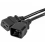 EXERTIS CONNECT IEC C20 auf C19 Stromverlängerungskabel, 3 m, Schwarz 808003