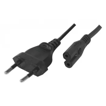 Exertis Connect Netzkabel, Eurostecker auf Euro-8-Buchse, Schwarz, 1,0 m (808308)