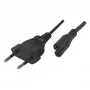 Exertis Connect Netzkabel, Eurostecker auf Euro-8-Buchse, Schwarz, 1,0 m (808308)