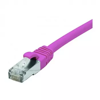 EXERTIS CONNECT Cat. 6 F/UTP PoE halogenfreies Patchkabel, Rosa, 3,0 m mit Rastnasenschutz 854435