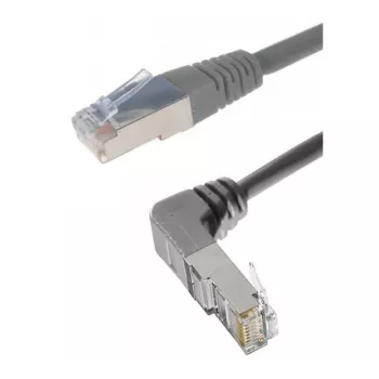 Exertis Connect Cat. 6A S/FTP Patchkabel, gewinkelt, grau, 3,0 m 854305