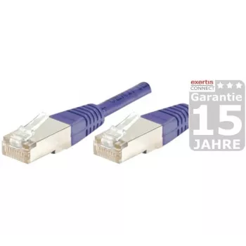 EXERTIS CONNECT Cat.6 S/FTP PiMF Patchkabel, Violett, 3,0 m, Slim Snagless Boot 854457