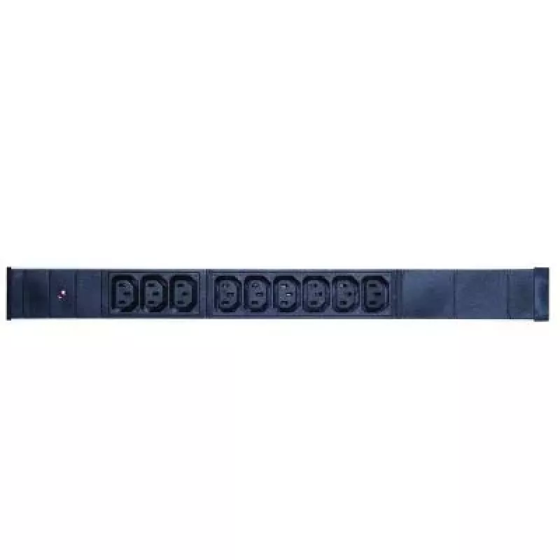 EXERTIS CONNECT 19 inch 1U 9-fach IEC C13 PDU, Aluminiumgehäuse, 2,5 m Kabel, Schwarz 808901