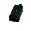 EXERTIS CONNECT 19 inch 1U 9-fach IEC C13 PDU, Aluminiumgehäuse, 2,5 m Kabel, Schwarz 808901