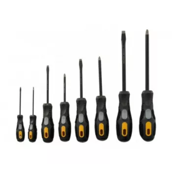EXERTIS CONNECT 8-teiliges Schraubendreher-Set mit Schlitz- und Kreuzschlitz, rutschfeste ergonomische Griffe 815571