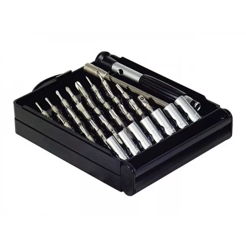 EXERTIS CONNECT Präzisions-Schraubendreher-Set, 11-teilig mit 10 austauschbaren Bits in Aufbewahrungsbox (815650)